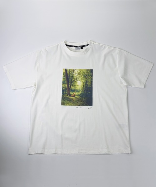 T-MAC OUTING(ティーマック アウティング)の「接触冷感 冷感ポンチ フォトプリント 半袖Tシャツ(Tシャツ/カットソー・メンズ・ホワイト/チャコール/ブラウン・M/LL/L)」の3枚目の写真