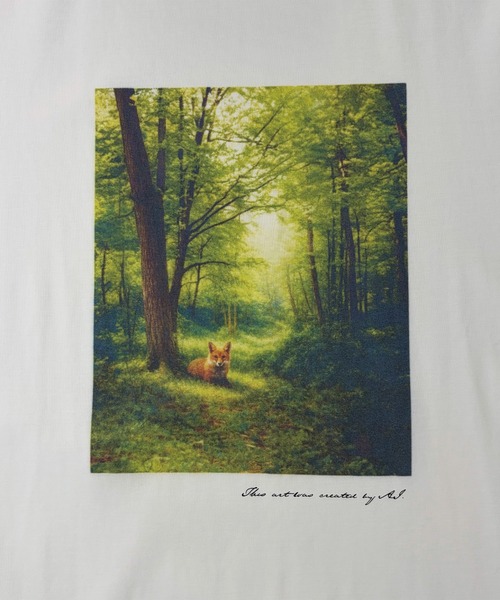 T-MAC OUTING(ティーマック アウティング)の「接触冷感 冷感ポンチ フォトプリント 半袖Tシャツ(Tシャツ/カットソー・メンズ・ホワイト/チャコール/ブラウン・M/LL/L)」の5枚目の写真