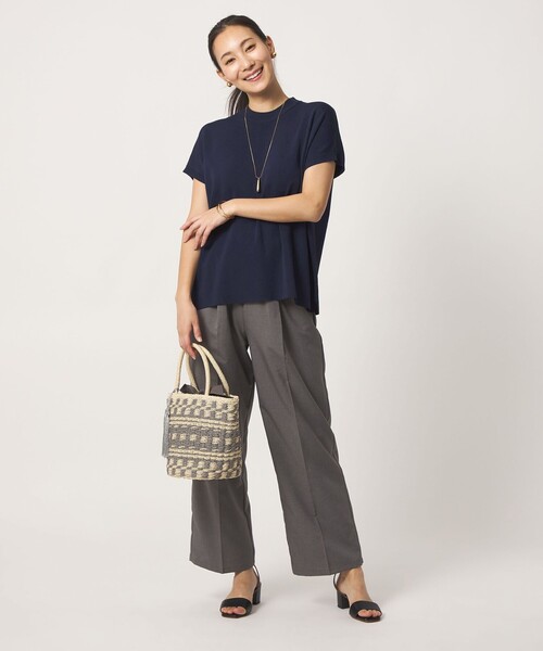 A DAY IN THE LIFE UNITED ARROWS（アデイインザライフユナイテッドアローズ）の「ハイネック フレンチスリーブニット ‐ウォッシャブル‐＜A DAY IN THE LIFE＞（ニット/セーター・レディース・ライム/レッド/ライトグレー/ナチュラル/ネイビー/その他1・FREE）」の10枚目の写真