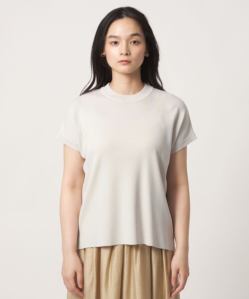 A DAY IN THE LIFE UNITED ARROWS（アデイインザライフユナイテッドアローズ）の「ハイネック フレンチスリーブニット ‐ウォッシャブル‐＜A DAY IN THE LIFE＞（ニット/セーター・レディース・ライム/レッド/ライトグレー/ナチュラル/ネイビー/その他1・FREE）」の11枚目の写真