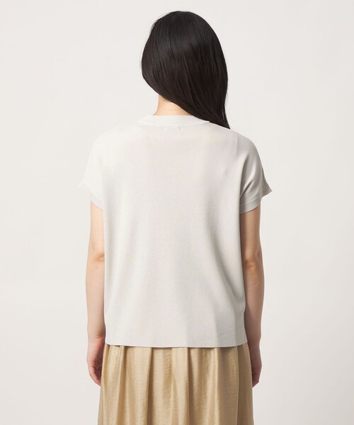 A DAY IN THE LIFE UNITED ARROWS（アデイインザライフユナイテッドアローズ）の「ハイネック フレンチスリーブニット ‐ウォッシャブル‐＜A DAY IN THE LIFE＞（ニット/セーター・レディース・ライム/レッド/ライトグレー/ナチュラル/ネイビー/その他1・FREE）」の13枚目の写真