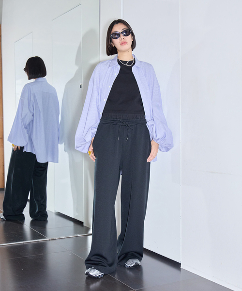 CITYSHOP（シティーショップ）の「《追加2》BALLOON CUFF シャツ（シャツ/ブラウス・レディース・ホワイト/ブルー・FREE）」の5枚目の写真