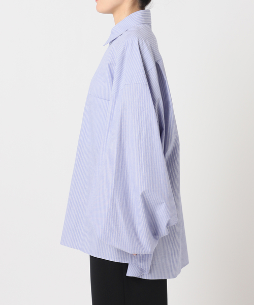 CITYSHOP（シティーショップ）の「《追加2》BALLOON CUFF シャツ（シャツ/ブラウス・レディース・ホワイト/ブルー・FREE）」の13枚目の写真