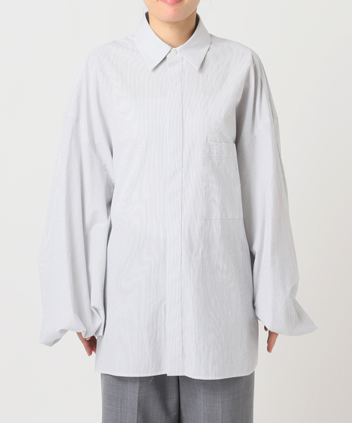 CITYSHOP（シティーショップ）の「《追加2》BALLOON CUFF シャツ（シャツ/ブラウス・レディース・ホワイト/ブルー・FREE）」の21枚目の写真
