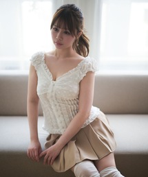 Cotton lace belle tops / コットンレースベルトップス