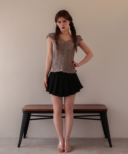 M DOLLY(エムドリー)の「Cotton lace belle tops / コットンレースベルトップス(シャツ/ブラウス・レディース・ホワイト/グレー・FREE)」の18枚目の写真