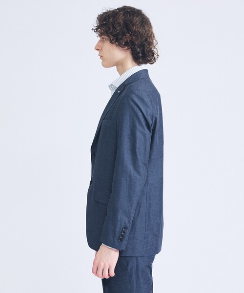 ABAHOUSE（アバハウス）の「【セットアップ対応】スーパーストレッチ リネンジャケット/ FLEX JACKET（セットアップ・メンズ・ネイビー/ライトブラウン・44/46/48/50）」の5枚目の写真