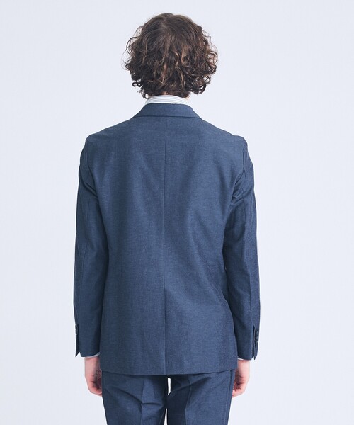 ABAHOUSE（アバハウス）の「【セットアップ対応】スーパーストレッチ リネンジャケット/ FLEX JACKET（セットアップ・メンズ・ネイビー/ライトブラウン・44/46/48/50）」の6枚目の写真