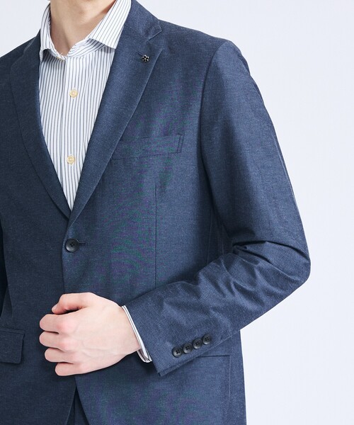 ABAHOUSE（アバハウス）の「【セットアップ対応】スーパーストレッチ リネンジャケット/ FLEX JACKET（セットアップ・メンズ・ネイビー/ライトブラウン・44/46/48/50）」の9枚目の写真