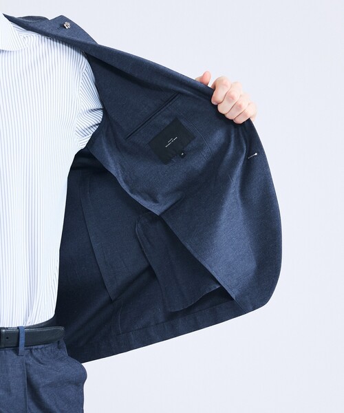 ABAHOUSE（アバハウス）の「【セットアップ対応】スーパーストレッチ リネンジャケット/ FLEX JACKET（セットアップ・メンズ・ネイビー/ライトブラウン・44/46/48/50）」の14枚目の写真