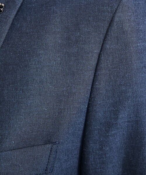 ABAHOUSE（アバハウス）の「【セットアップ対応】スーパーストレッチ リネンジャケット/ FLEX JACKET（セットアップ・メンズ・ネイビー/ライトブラウン・44/46/48/50）」の15枚目の写真