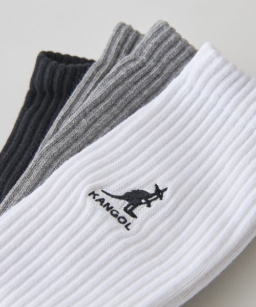 KANGOL(カンゴール)の「【KANGOL/カンゴール】【王道の足元】3足組 フルレングスソックス 無地・シンプル クルー丈 3Pセット 靴下(ソックス/靴下・メンズ・ブラック/グレー/ホワイト・FREE)」の7枚目の写真