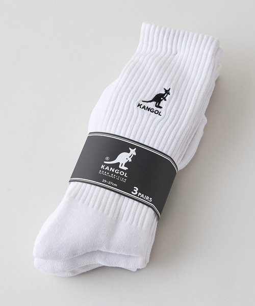 KANGOL(カンゴール)の「【KANGOL/カンゴール】【王道の足元】3足組 フルレングスソックス 無地・シンプル クルー丈 3Pセット 靴下(ソックス/靴下・メンズ・ブラック/グレー/ホワイト・FREE)」の4枚目の写真
