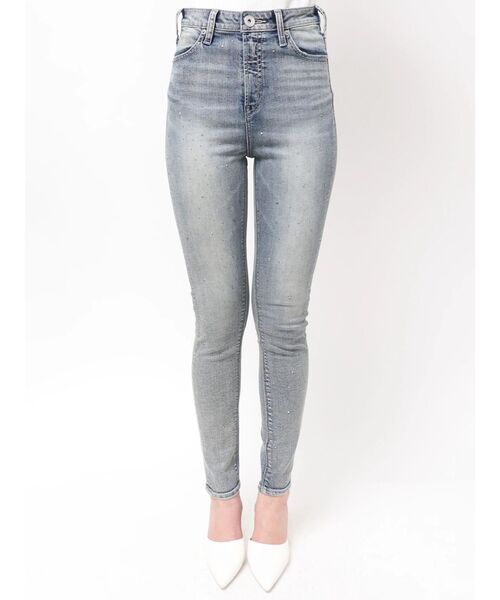 GYDA(ジェイダ)の「ハイウエストbijouスキニーデニムパンツ(デニムパンツ・レディース・インディゴブルー/ライトブルー/ブラック・SMALL/X-SMALL/MEDIUM)」の21枚目の写真
