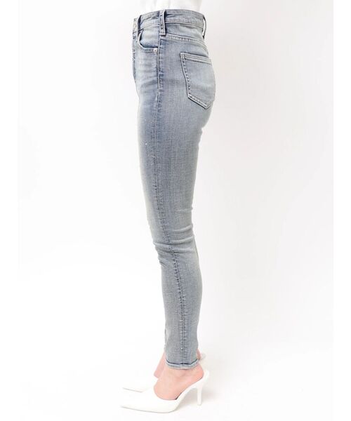 GYDA(ジェイダ)の「ハイウエストbijouスキニーデニムパンツ(デニムパンツ・レディース・インディゴブルー/ライトブルー/ブラック・SMALL/X-SMALL/MEDIUM)」の22枚目の写真