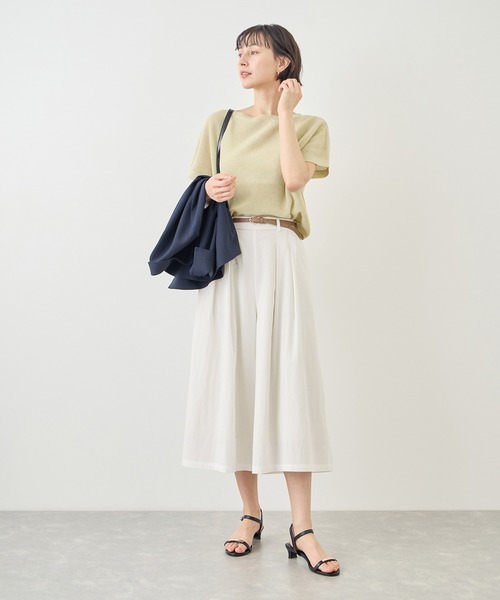 ROPE' PICNIC（ロペピクニック）の「ホワイトレーヨンナイロンガウチョパンツ（スラックス・レディース・ホワイト・S/L/M）」の2枚目の写真