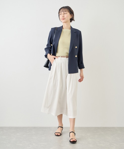 ROPE' PICNIC（ロペピクニック）の「ホワイトレーヨンナイロンガウチョパンツ（スラックス・レディース・ホワイト・S/L/M）」の3枚目の写真