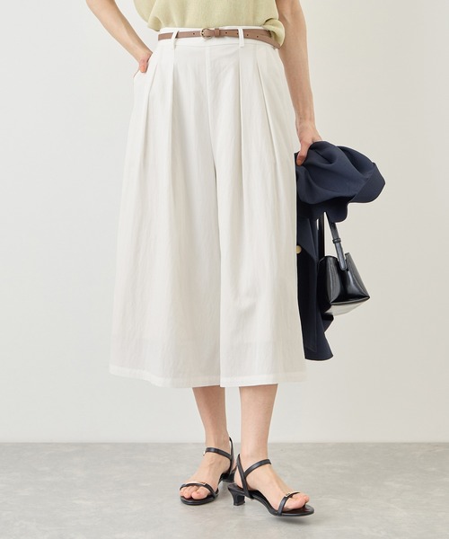 ROPE' PICNIC（ロペピクニック）の「ホワイトレーヨンナイロンガウチョパンツ（スラックス・レディース・ホワイト・S/L/M）」の6枚目の写真