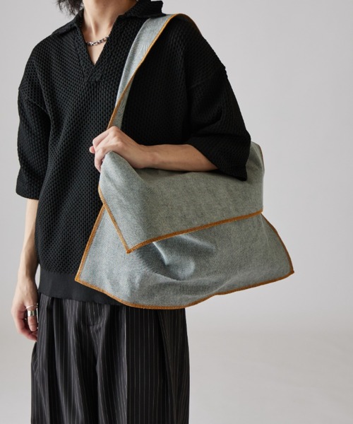 ITTI(イッチ)の「【ITTI】MARY FLAP INSIDEOUT SHOULDER - L(トートバッグ・メンズ・インディゴブルー/ブラック・FREE)」の9枚目の写真