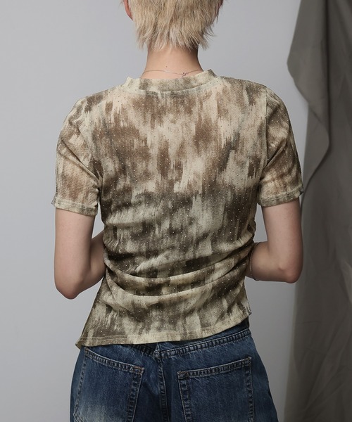 Ulysses(ユリシス)の「裾アシメラインストーンカットソー(Tシャツ/カットソー・レディース・グレー/ベージュ・F)」の10枚目の写真
