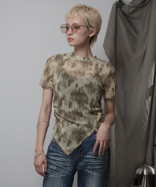 Ulysses(ユリシス)の「裾アシメラインストーンカットソー(Tシャツ/カットソー・レディース・グレー/ベージュ・F)」の15枚目の写真