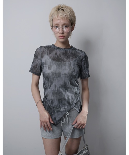 Ulysses(ユリシス)の「裾アシメラインストーンカットソー(Tシャツ/カットソー・レディース・グレー/ベージュ・F)」の20枚目の写真