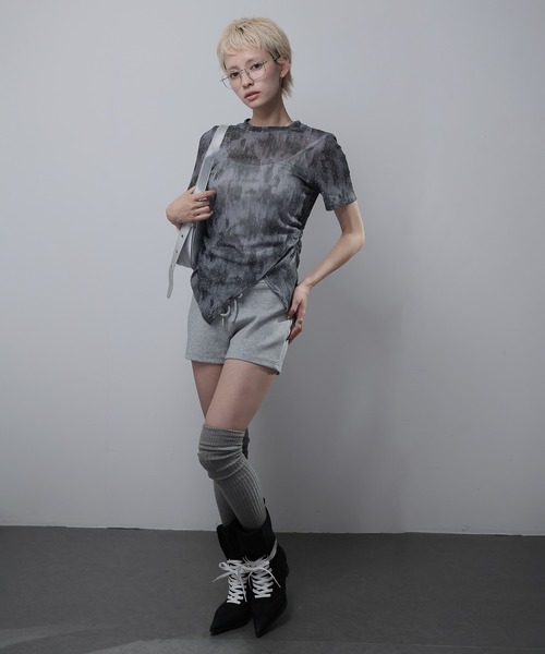 Ulysses(ユリシス)の「裾アシメラインストーンカットソー(Tシャツ/カットソー・レディース・グレー/ベージュ・F)」の18枚目の写真