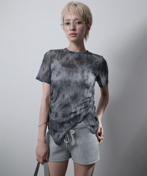 Ulysses(ユリシス)の「裾アシメラインストーンカットソー(Tシャツ/カットソー・レディース・グレー/ベージュ・F)」の21枚目の写真