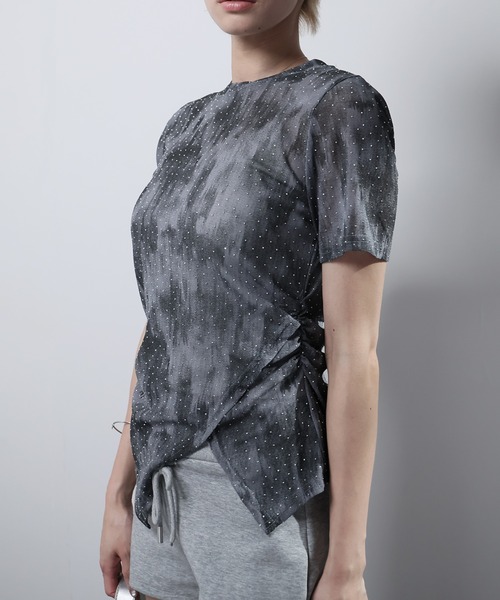 Ulysses(ユリシス)の「裾アシメラインストーンカットソー(Tシャツ/カットソー・レディース・グレー/ベージュ・F)」の22枚目の写真