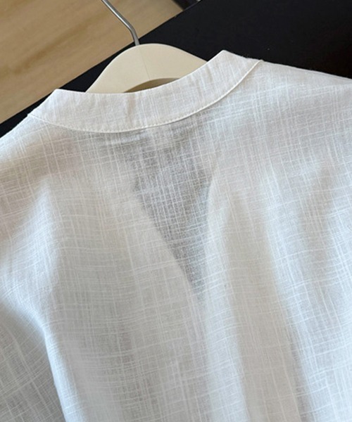ONEP STAR(ワンピスター)の「Vネックステッチ七分袖ブラウス(シャツ/ブラウス・レディース・ホワイト・LARGE/X-LARGE/XX-LARGE)」の12枚目の写真