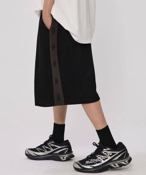 bounDary（バウンダリー）の「サイド配色デカールコマニバミューダパンツ[ブラック]（その他パンツ・レディース・その他・MEDIUM/LARGE/X-LARGE）」の2枚目の写真