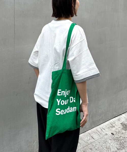 CIAOPANIC TYPY(チャオパニックティピー)の「【UNISEX】【汗シミ防止】レイヤードライクヘンリーTEE(Tシャツ/カットソー・メンズ・ベージュ/カーキ/ブラック/ホワイト・LARGE/MEDIUM)」の12枚目の写真