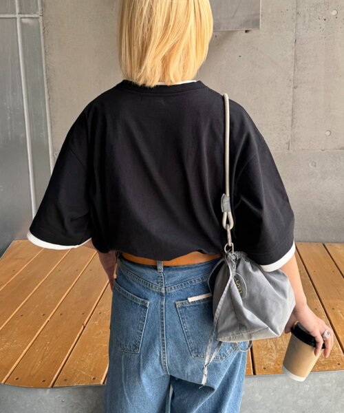 CIAOPANIC TYPY(チャオパニックティピー)の「【UNISEX】【汗シミ防止】レイヤードライクヘンリーTEE(Tシャツ/カットソー・メンズ・ベージュ/カーキ/ブラック/ホワイト・LARGE/MEDIUM)」の19枚目の写真