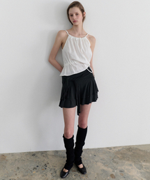 ANDNEEDS（アンドニーズ）の「Amalfi ruffle wrap skirt (charcoal)（スカート）」