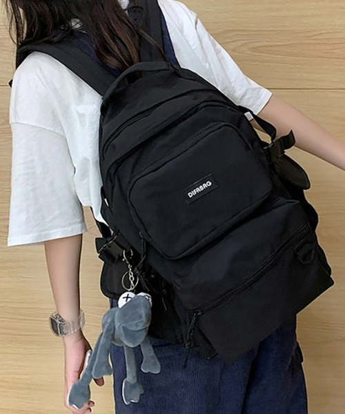 SEU(エスイーユー)の「【2WAY仕様】撥水加工×軽量0.54kg 多収納2層式PC対応ユニセックスバックパック(バックパック/リュック・レディース・ホワイト/ブラック・フリー)」の19枚目の写真