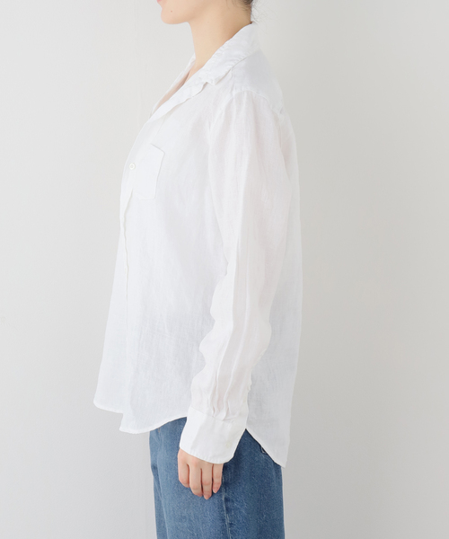 Frank&Eileen（フランクアンドアイリーン）の「Frank&Eileen/フランク＆アイリーン WASHED LINEN シャツ（シャツ/ブラウス・レディース・ホワイト・X-SMALL）」の2枚目の写真