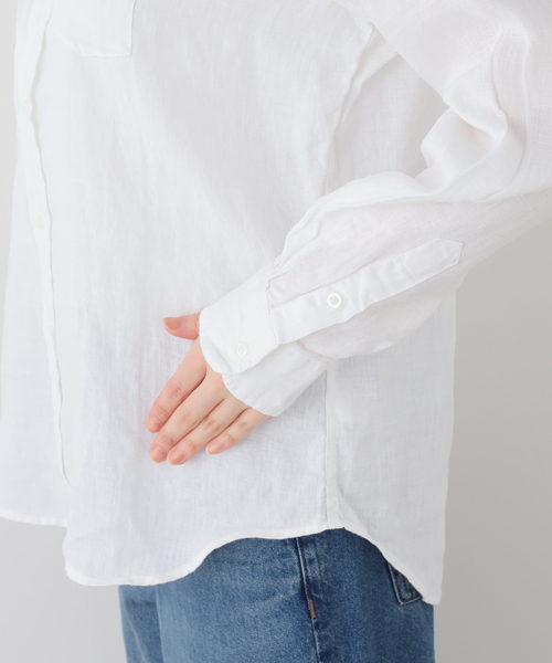 Frank&Eileen（フランクアンドアイリーン）の「Frank&Eileen/フランク＆アイリーン WASHED LINEN シャツ（シャツ/ブラウス・レディース・ホワイト・X-SMALL）」の5枚目の写真