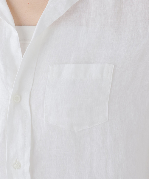 Frank&Eileen（フランクアンドアイリーン）の「Frank&Eileen/フランク＆アイリーン WASHED LINEN シャツ（シャツ/ブラウス・レディース・ホワイト・X-SMALL）」の6枚目の写真