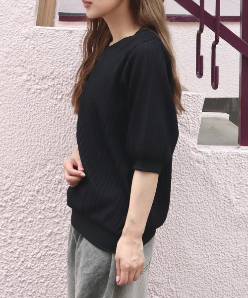CECIL McBEE(セシルマクビー)の「カットジャガードプルオーバー(ニット/セーター・レディース・アイボリー/ブラック・MEDIUM/LARGE)」の14枚目の写真