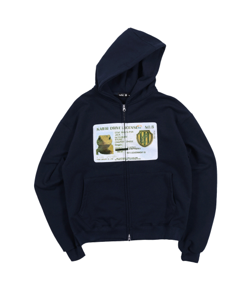 ID Card Fold Zip‑up (Naivy) K26QA222 — чехол для ID‑карты на молнии, темно‑синий