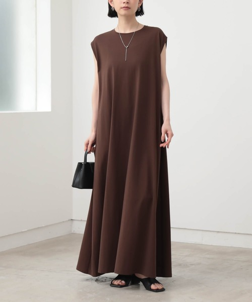for/c（フォーシー）の「Aラインワンピース【サスティナブル】（ワンピース・レディース・ブラック/ブラウン・PL/PM/L/M）」の2枚目の写真