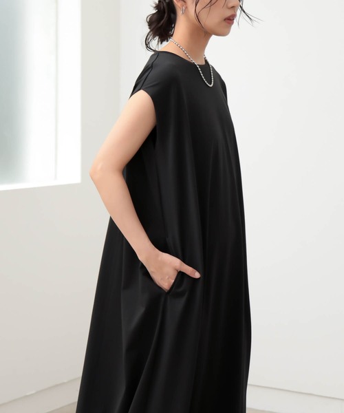 for/c（フォーシー）の「Aラインワンピース【サスティナブル】（ワンピース・レディース・ブラック/ブラウン・PL/PM/L/M）」の4枚目の写真