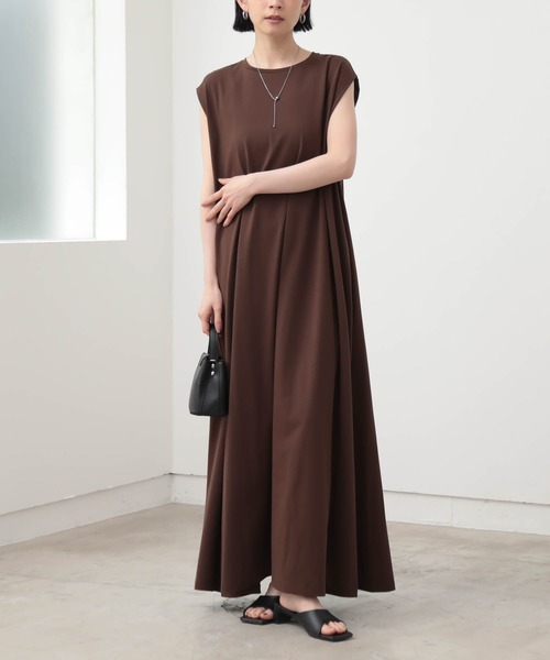 for/c（フォーシー）の「Aラインワンピース【サスティナブル】（ワンピース・レディース・ブラック/ブラウン・PL/PM/L/M）」の5枚目の写真