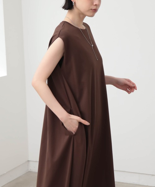 for/c（フォーシー）の「Aラインワンピース【サスティナブル】（ワンピース・レディース・ブラック/ブラウン・PL/PM/L/M）」の12枚目の写真