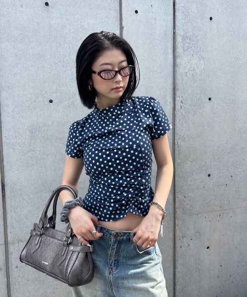 JEANASIS(ジーナシス)の「【kokona×25quee企画】ドットデザインプルオーバー/841184(Tシャツ/カットソー・レディース・ブラウン系その他/ネイビー系・FREE)」の8枚目の写真