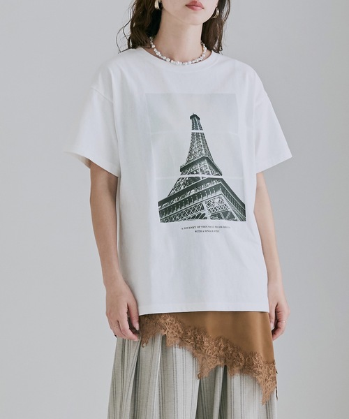 etoll.(エトル)の「フォトプリントクルーネックTシャツ(Tシャツ/カットソー・レディース・ホワイト系3/ホワイト系1/ホワイト系2・FREE)」の20枚目の写真