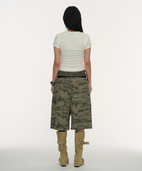 GILAARCHIVE（ギラアーカイブ）の「LAYERED DOODLE SHEER CROP T-SHIRTS_IVORY（Tシャツ/カットソー・レディース・その他・FREE）」の4枚目の写真