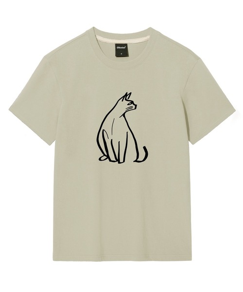 OKSTAR(オクスター)の「図面猫の半袖(Tシャツ/カットソー・レディース・ライトグレー/ネイビー/ダークグレー/ホワイト/クリーム/ブラック/ライトベージュ/カーキ/ダークグリーン/ダークブルー/グレー・LARGE/X-LARGE/2XL/3XL/4XL/SMALL/MEDIUM)」の7枚目の写真
