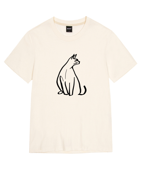 OKSTAR(オクスター)の「図面猫の半袖(Tシャツ/カットソー・レディース・ライトグレー/ネイビー/ダークグレー/ホワイト/クリーム/ブラック/ライトベージュ/カーキ/ダークグリーン/ダークブルー/グレー・LARGE/X-LARGE/2XL/3XL/4XL/SMALL/MEDIUM)」の19枚目の写真