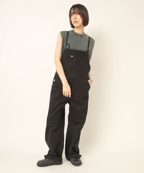 RNA-N(アールエヌエーエヌ)の「O0760 THIN STRAP OVERALLS(サロペット/オーバーオール・レディース・ライトインディゴブルー/ブラック/インディゴブルー・FREE)」の4枚目の写真